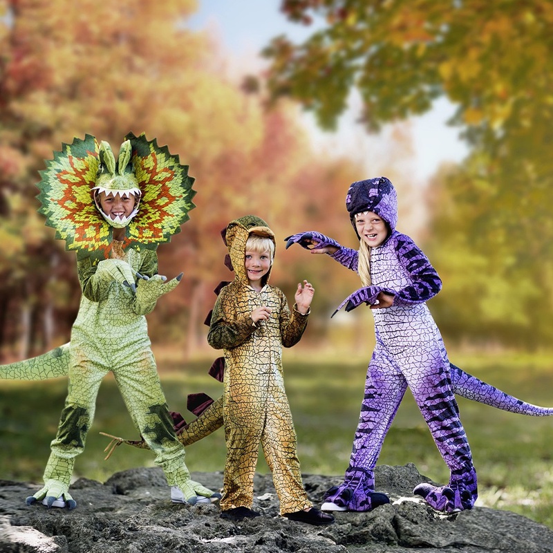 Trang phục hóa trang khủng long chủ đề công viên kỷ Jura Jurassic dịp Halloween cho trẻ em