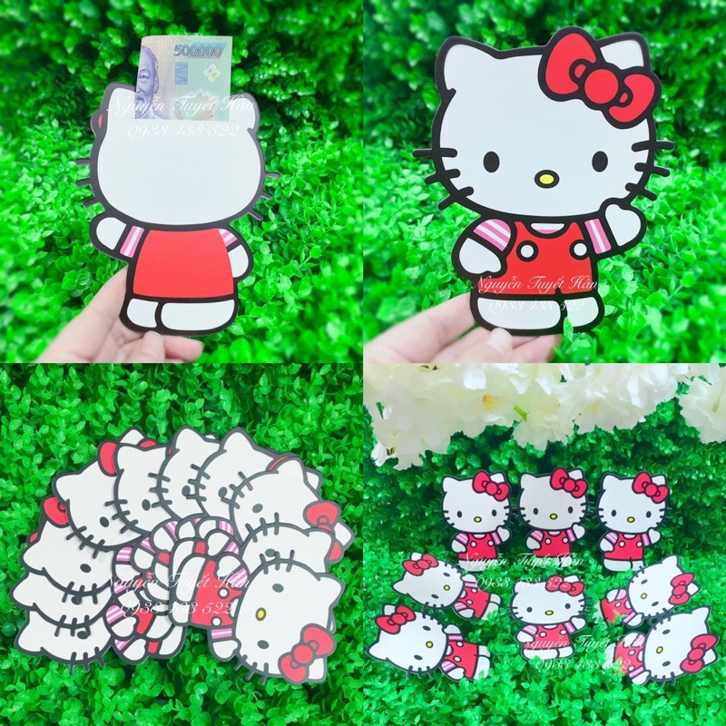 Set 10 bao lì xì Hello Kitty - Doremon Doraemon