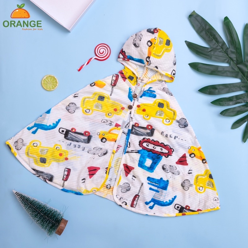 Áo choàng chống nắng, giữ ấm kiểu cánh dơi cho bé trai, bé gái từ 0-6 tuổi, áo khoác cho bé