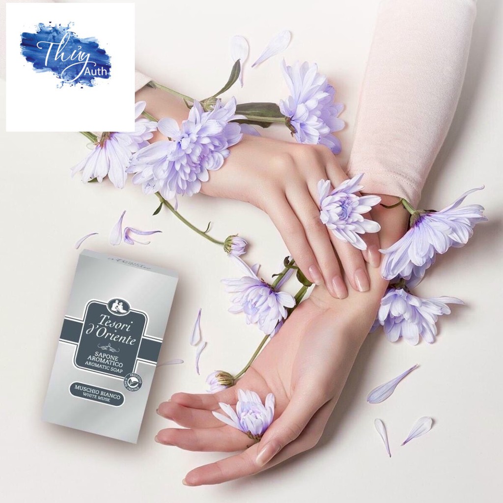 [Hàng chính hãng] Xà Phòng Lưu Hương Nước Hoa Ý Tesori d'Oriente Tinh Dầu Argan Và Xạ Hương 150g