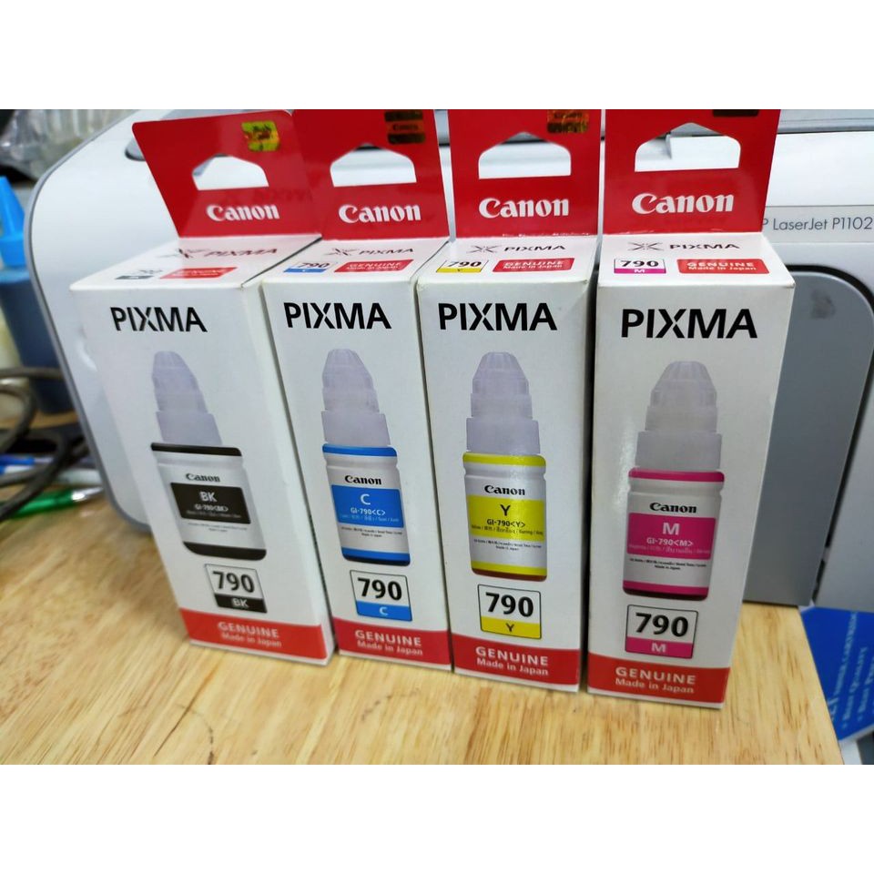 Bộ mực 4 màu Canon g1000/g2000/g3000/g4000 chính hãng - GI 790