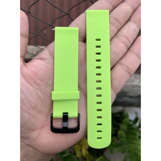 Dây đồng hồ cao su 20mm màu xanh