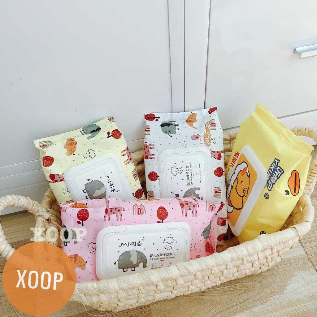 Sale !!! Khăn giấy ướt vịt vàng 10 gói kèm thùng nhựa tiện lợi (SP002219 ) shop phúc yến