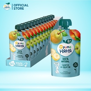 Thùng 12 Gói Trái cây nghiền Salad Fruit Fruto Nyanya 90g/gói
