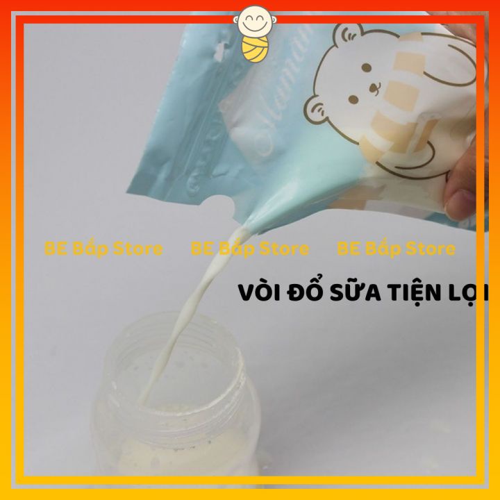 Túi Trữ Sữa Vcool ( Hộp 30 Gói/ Dung Tích 180ml ) Có vòi đổ sữa tiện lợi - Bố Bắp Store