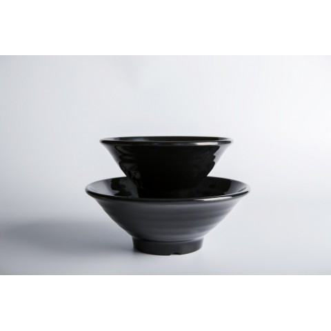 Tô xoăn đáy nhỏ 14cm nhựa melamine phíp đen bóng, nâu bóng, Nhám đen, nâu kem nhám - bát chè phíp - chén cơm F-TOX16N