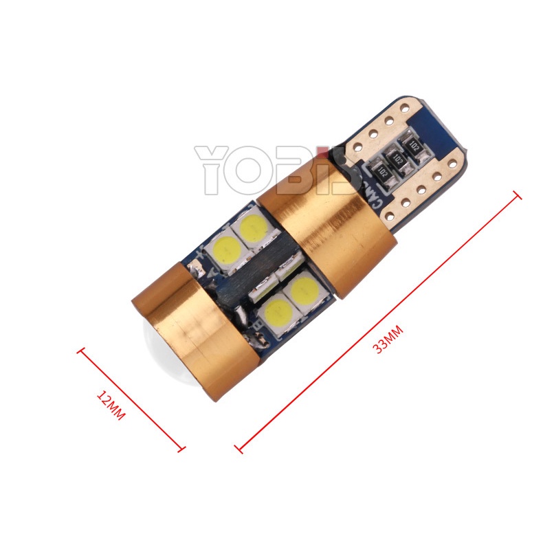 Đèn LED biển số xe T10 W5W chip 3030, 19 mắt Dùng cho đèn xi nhan, đèn định vị, đèn đuôi xe, đèn biển số