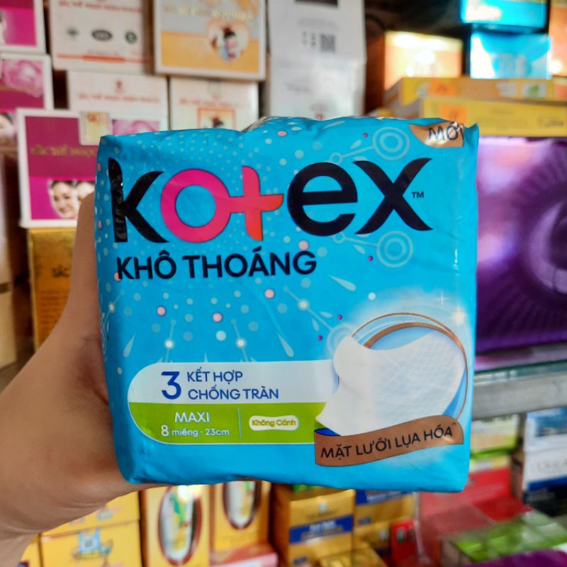 Băng vệ sinh Kotex khô thoáng Maxi không cánh 8 miếng 23cm