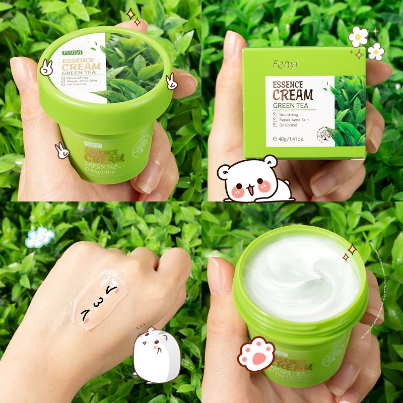 Set 4 sản phẩm chăm sóc da mặt Fenyi gồm sữa rửa mặt trà xanh + toner + lotion + kem dưỡng da 40g