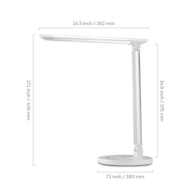 Đèn bàn Taotronics TT-DL13 12W  Bảo hành 24 tháng, Điều Khiển Cảm Ứng, 5 Chế Độ Màu, 7 Mức Sáng