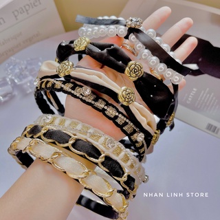 Băng đô bờm tóc đính đá ngọc hot trend