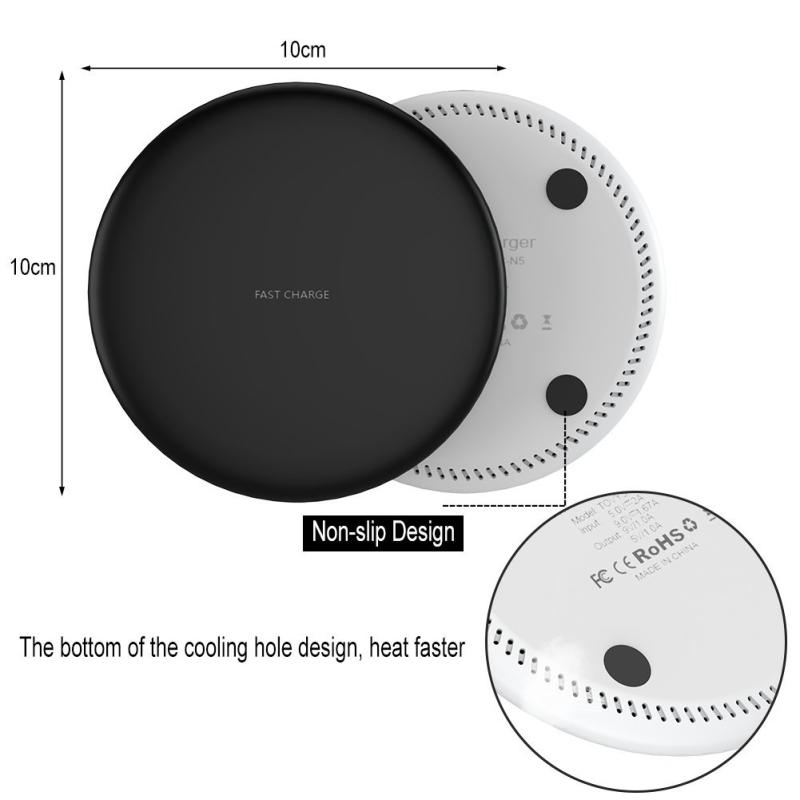 Đế sạc không dây 5V 2A Qi cho điện thoại Samsung iPhone