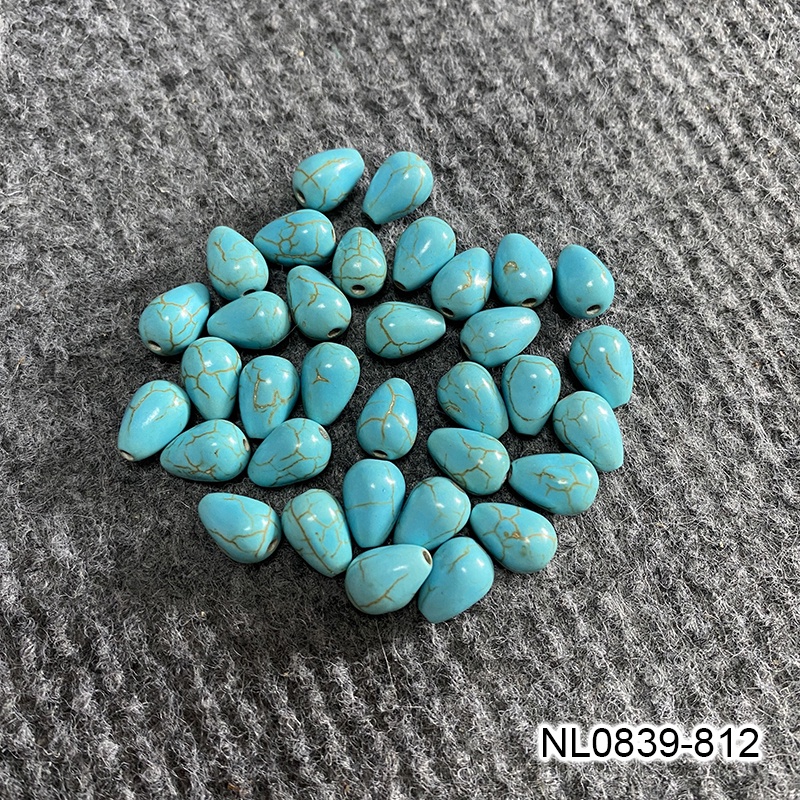 1-2 hạt giọt nước màu vân pháp lam nguyên liệu làm trâm làm trang sức cổ trang cosplay cổ phục