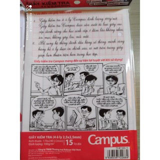 Giấy kiểm tra cấp 1 Campus(15 tờ đôi)