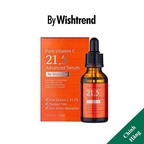 Tinh Chất Vitamin C Giảm Thâm Sáng Da By Wishtrend Pure Vitamin C 21.5 Advanced Serum 30ml