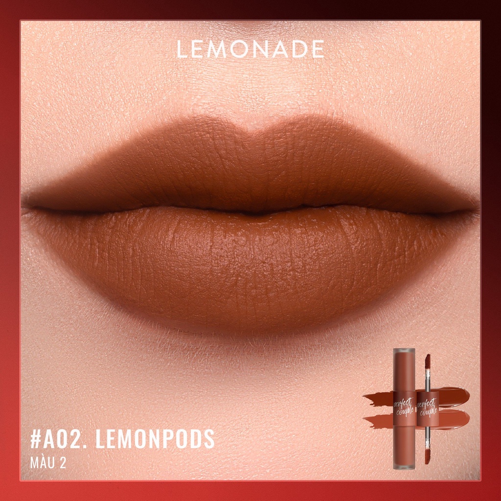 Son kem 2 đầu Lemonade Perfect Couple Lip, màu Lemonpods - september249.vn