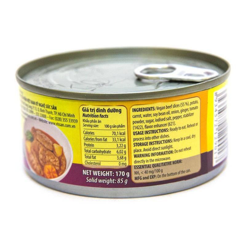 Combo 4 Hộp Ragu Bo Chay Vissan Hộp 170g đồ Hộp Coopmart