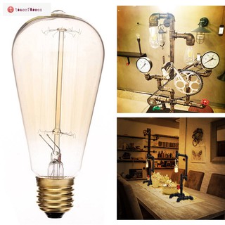 Bóng đèn dây tóc chân vặn E27 60W ST64 thiết kế cổ điển phong cách Edison 110/220V