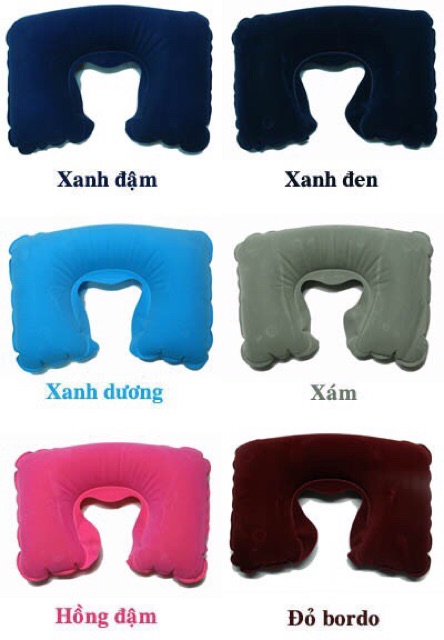 Gối hơi kèm bịt tai, che mắt