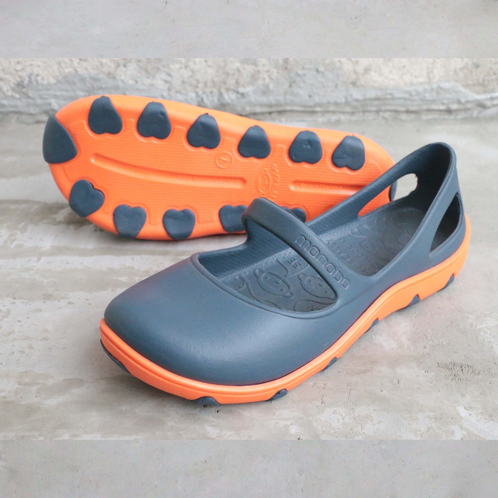 Giày Thái Lan nữ Monobo Tammy – Ghi đế cam - Giày Nhựa Chuyên Dụng Đi Mưa Thời Trang, Chống Trơn Trượt - TB-G-TM-GC | BigBuy360 - bigbuy360.vn