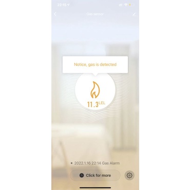 Cảm biến rò rỉ khí Gas thông minh kết nối Wifi dùng app Tuya Smart life