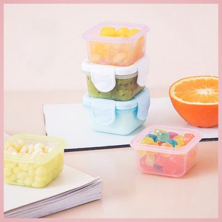 Hộp trữ đông dung tích 60-150 ml có nắp thiết kế gioăng silicon bảo quản đồ ăn dặm an toàn cho bé