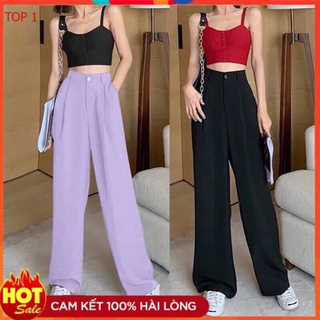Quần ống rộng culottes suông dài - Quần Tây Nữ (SIMPLE PANTS)