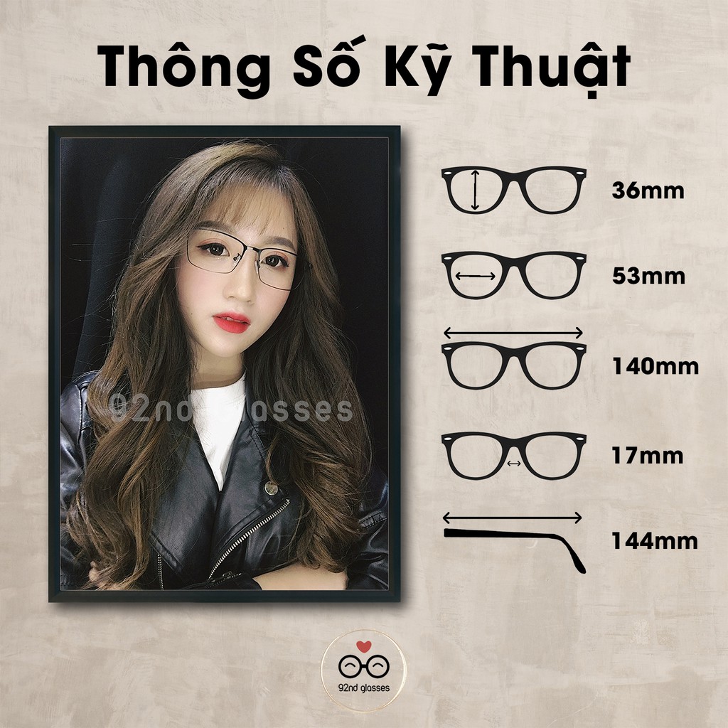 Gọng kính nam nữ thời trang dáng chữ nhật chất liệu kim loại thanh mảnh Lani 9042 - Lắp Mắt Cận Theo Yêu Cầu | BigBuy360 - bigbuy360.vn