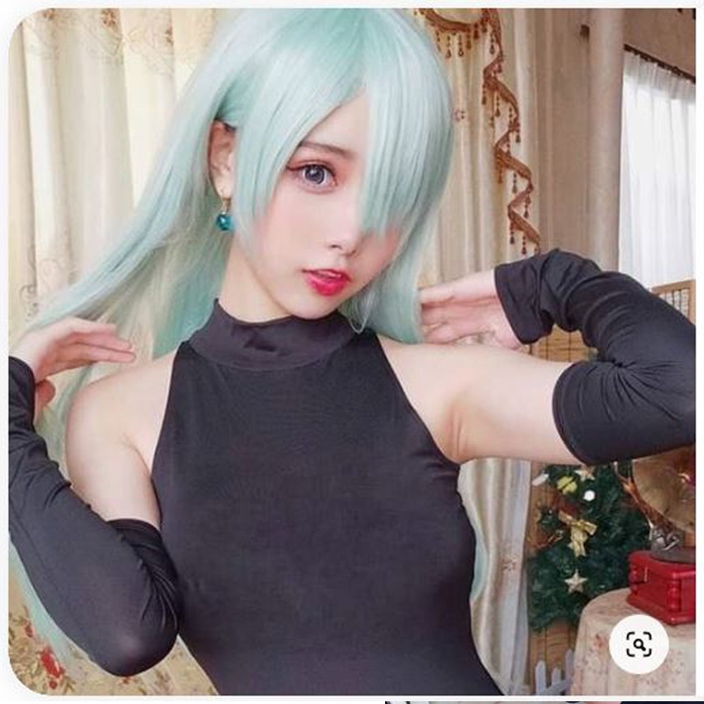 [Sẵn] Wig/tóc giả cosplay Elizabeth - Nanatsu no taizai (Thất đại tội) màu xanh ngọc [Miu Cosplay]