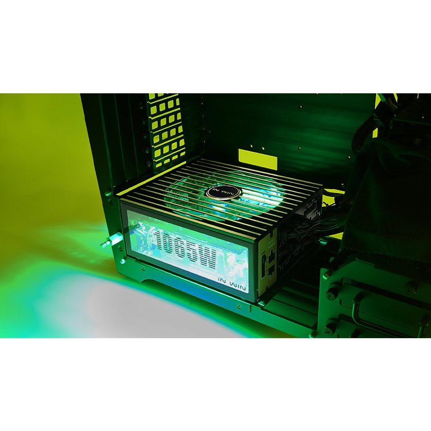 Vỏ Case In-Win H-Frame 2.0 + SII-1065W - 30th Anniversary Premium Signature Combo Full Tower Đen/Xanh Lá