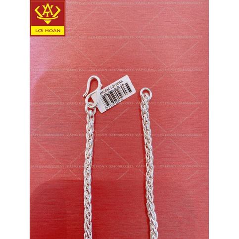 Dây chuyền nam bạc ta nguyên chất nối móc xích - trang sức Lợi Hoàn