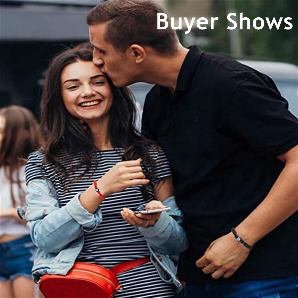 Vòng đeo tay kiểu sợi chỉ đỏ/ đen may mắn thiết kế thời trang có thể điều chỉnh