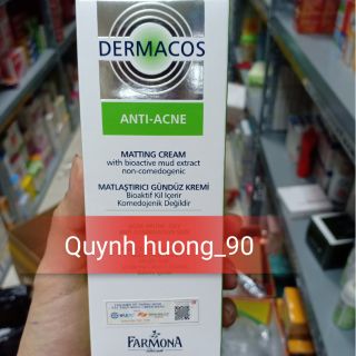 Kem giảm bóng nhờn Dermacos ngừa mụn chứa bùn hoạt tính
