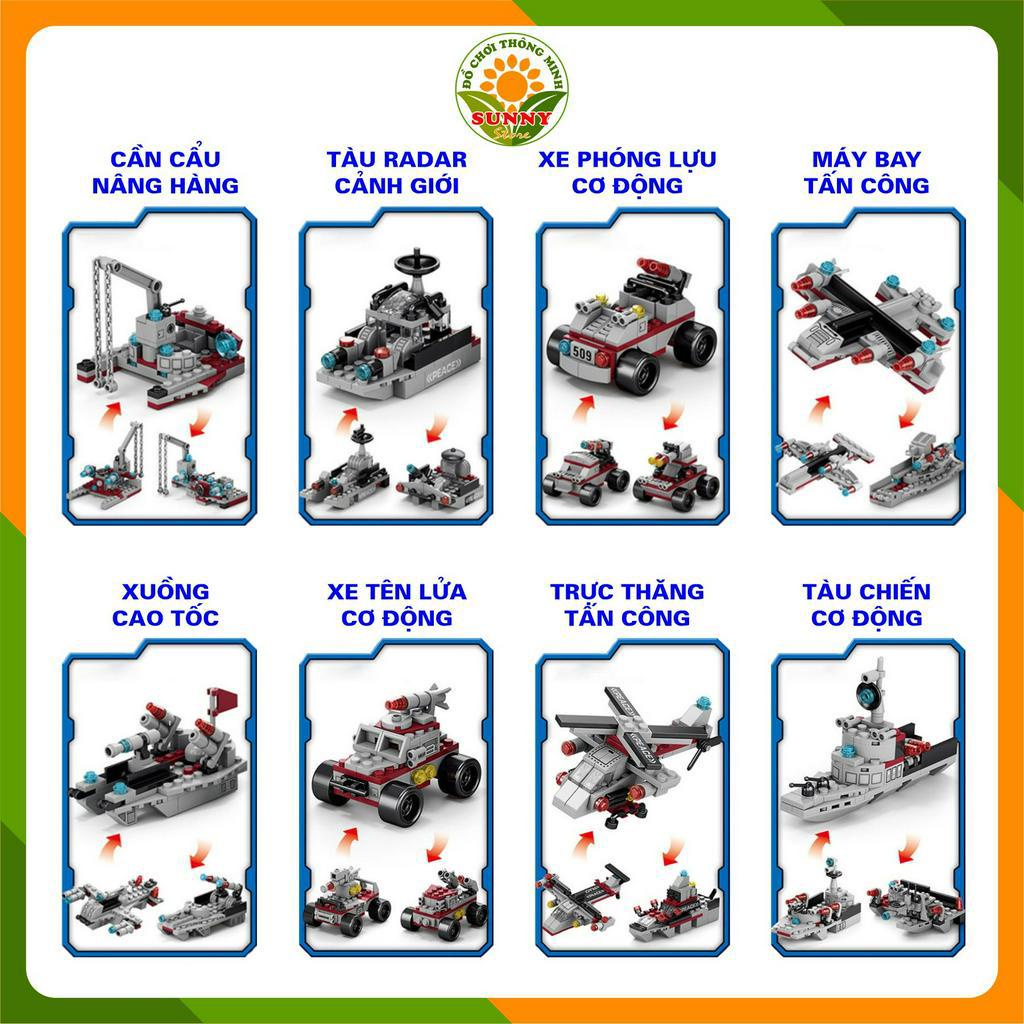 Đồ chơi lắp ghép mô hình 3D Tàu chiến hải quân - Hai biến thể  - Kích thước: 32-45cm - 540-1000pcs - Bé Trai - Sunny