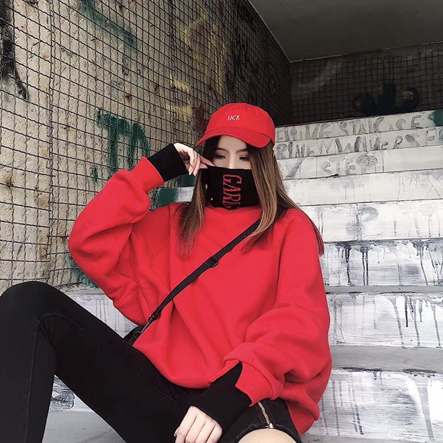 (Order-M) Ulzzang Áo nỉ hoodie pha len chữ M036 | BigBuy360 - bigbuy360.vn