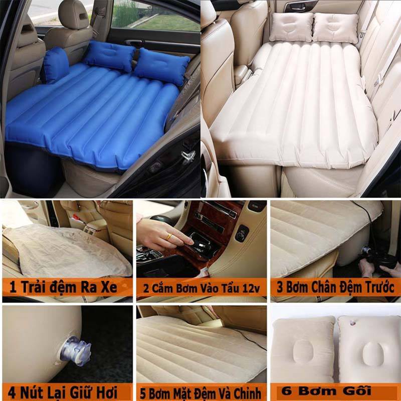 Đệm hơi oto cao cấp loại 1 - Tặng kèm bơm điện, gối, miếng vá dự phòng | BigBuy360 - bigbuy360.vn