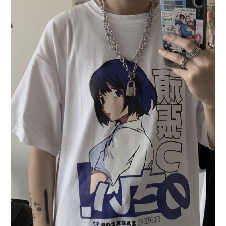 ÁO THUN, ÁO PHÔNG TAY LỠ UNISEX FORM RỘNG OVERSIZE ANIME M80 SS SUPERSALE