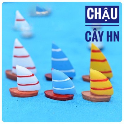 Tiểu cảnh trang trí - Thuyền buồm làm phụ kiện trang trí tiểu cảnh mini, cây để bàn, cây cảnh, terium làm mô hình, bể cá