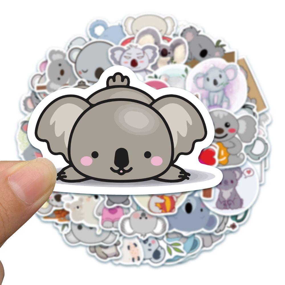 ELEGANT Miếng Dán Hình Gấu Koala Dễ Thương Trang Trí Điện Thoại / Sổ Tay DIY