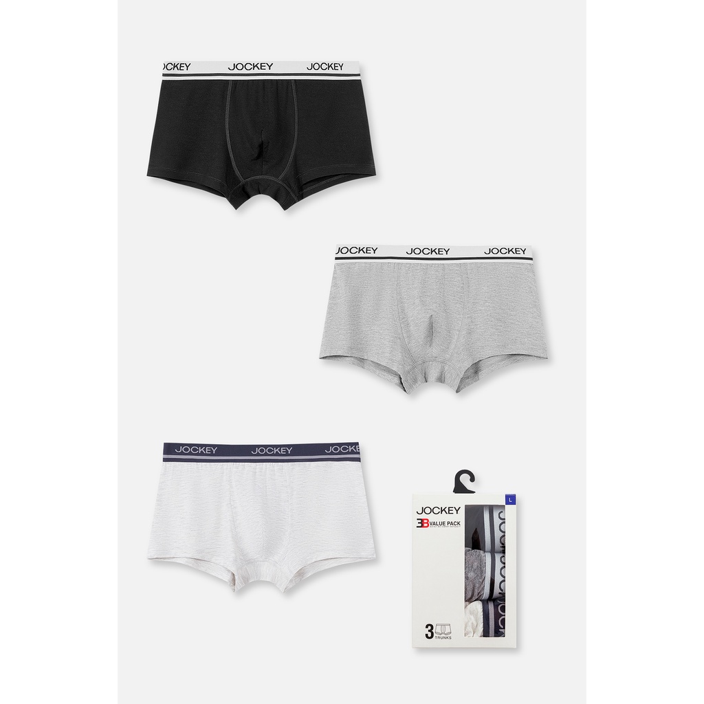 Hộp 03 Quần Lót Nam Jockey Trunk Boxer Thun Visco Thoáng Mát Kháng Khuẩn - J1146 - TH6