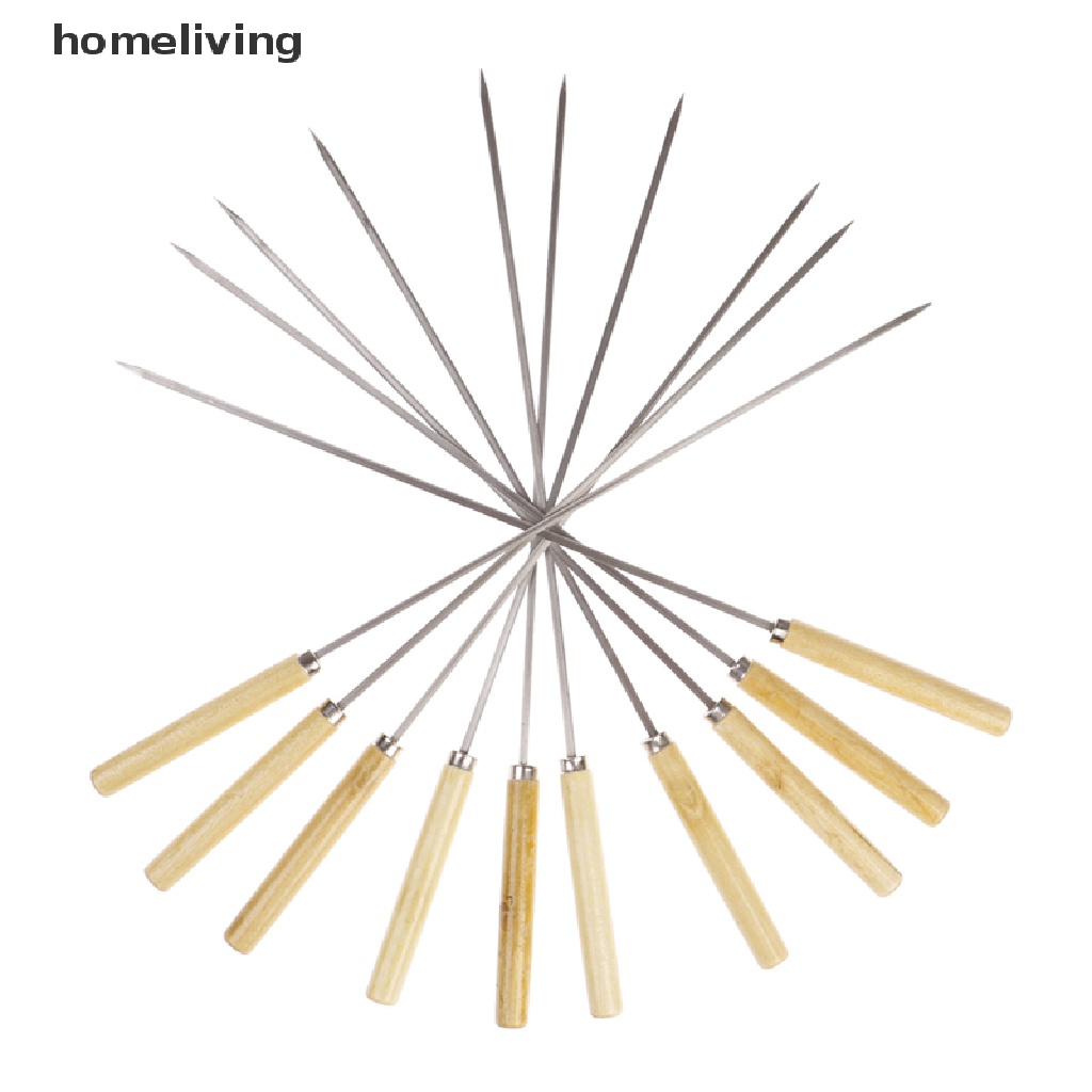 Bộ 10 Xiên Nướng BBQ Bằng Thép Không Gỉ 35cm