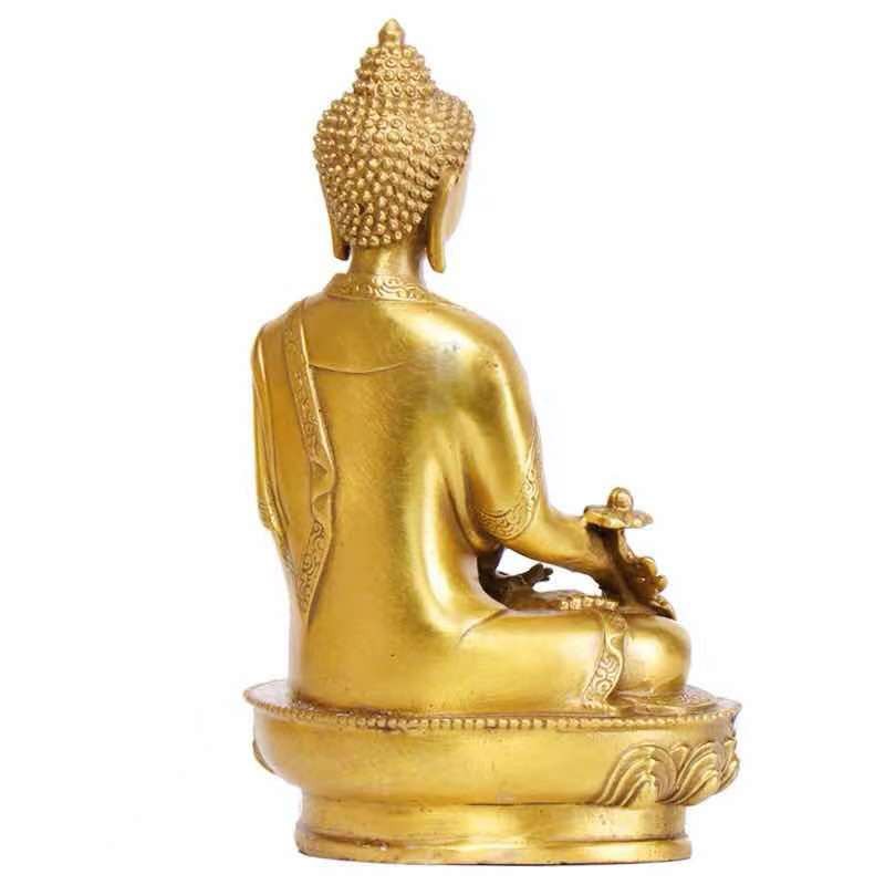 Tượng Phật Dược Sư Đồng Cao 21cm