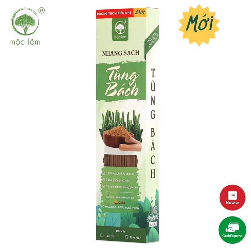 Nhang Sạch Tùng Bách MỘC LÂM 400cây 38cm - Ít Khói - Hương thơm SIÊU NHẸ - Nhang Tự Nhiên