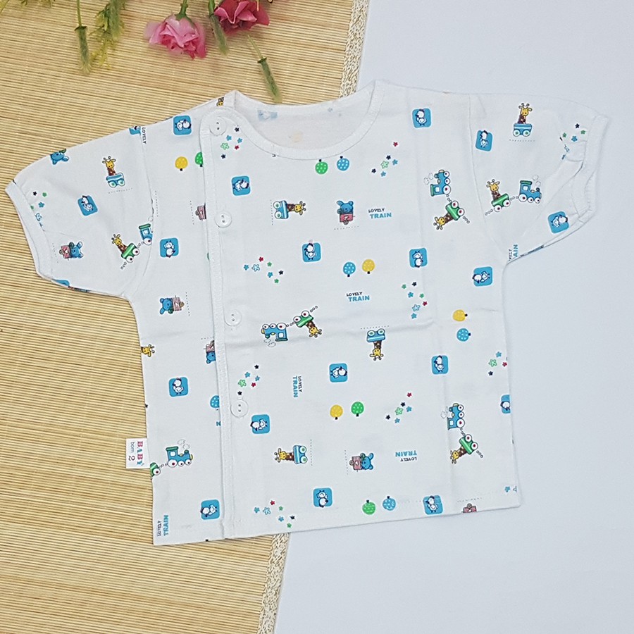 Áo Cộc Tay Cho Bé Sơ Sinh Baby Born Cotton In Họa Tiết Đẹp