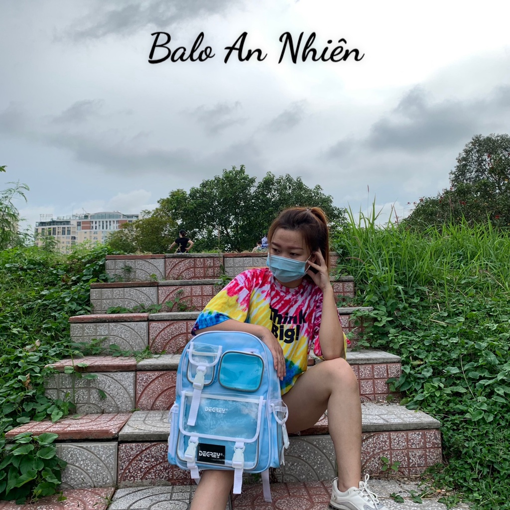 [VIDEO VÀ ẢNH THẬT] Balo Local Brand DEGREY Xanh Mây Đi Học, Đi Chơi Chống Nước (Chuẩn Cao Cấp) (Full Tag Và Giấy Thơm)