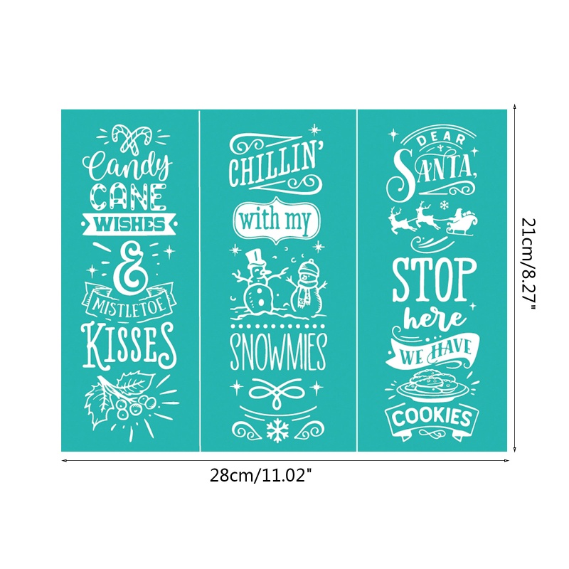 Khuôn Dập Dấu Bằng Lụa Chủ Đề Giáng Sinh Có Thể Tái Sử Dụng