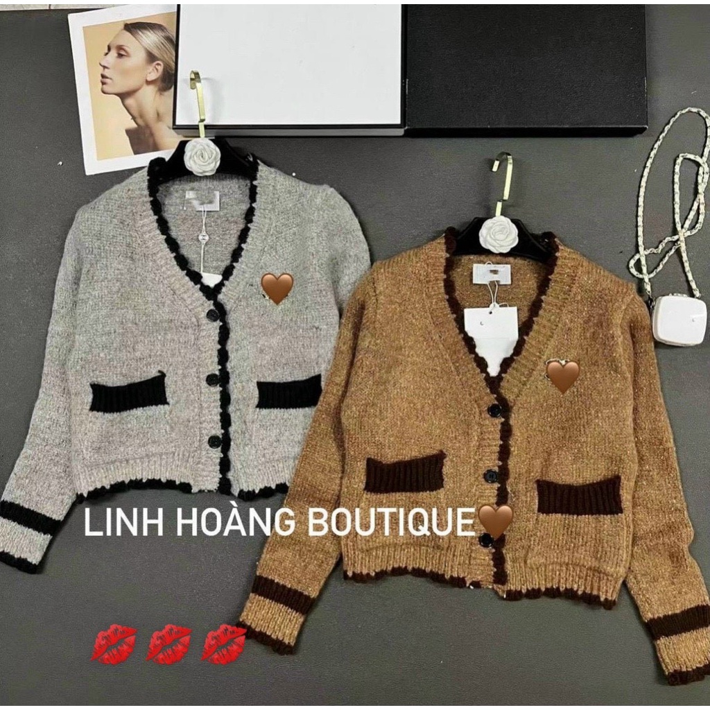 Áo khoác nữ len tiêu lông mềm hàng Quảng Châu cao cấp