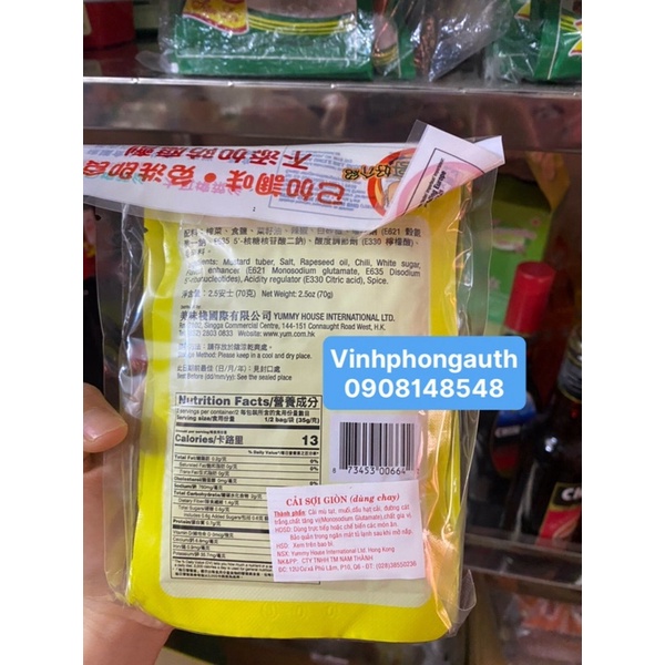 Cải Sợi Giòn Yummy House 70gr ( dòng chay )