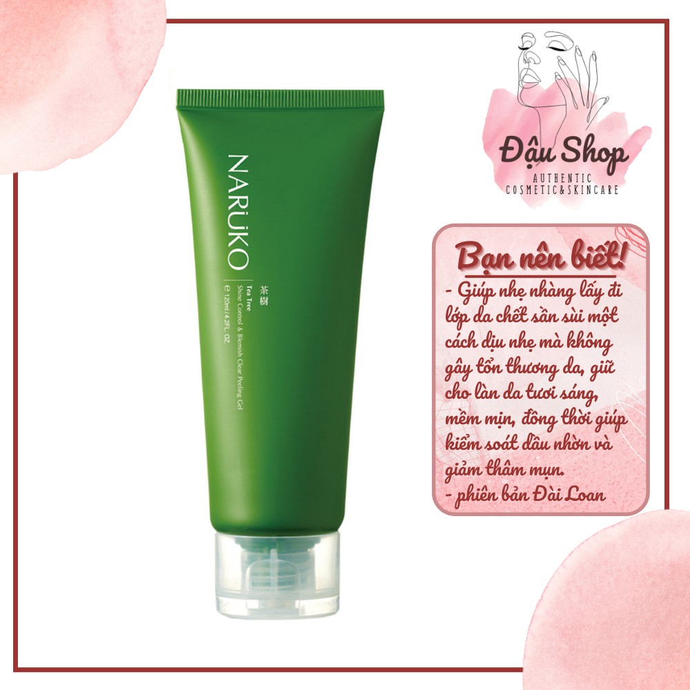 Gel tẩy tế bào chết Naruko Tea Tree Shine Control and Blemish Clear Peeling Gel