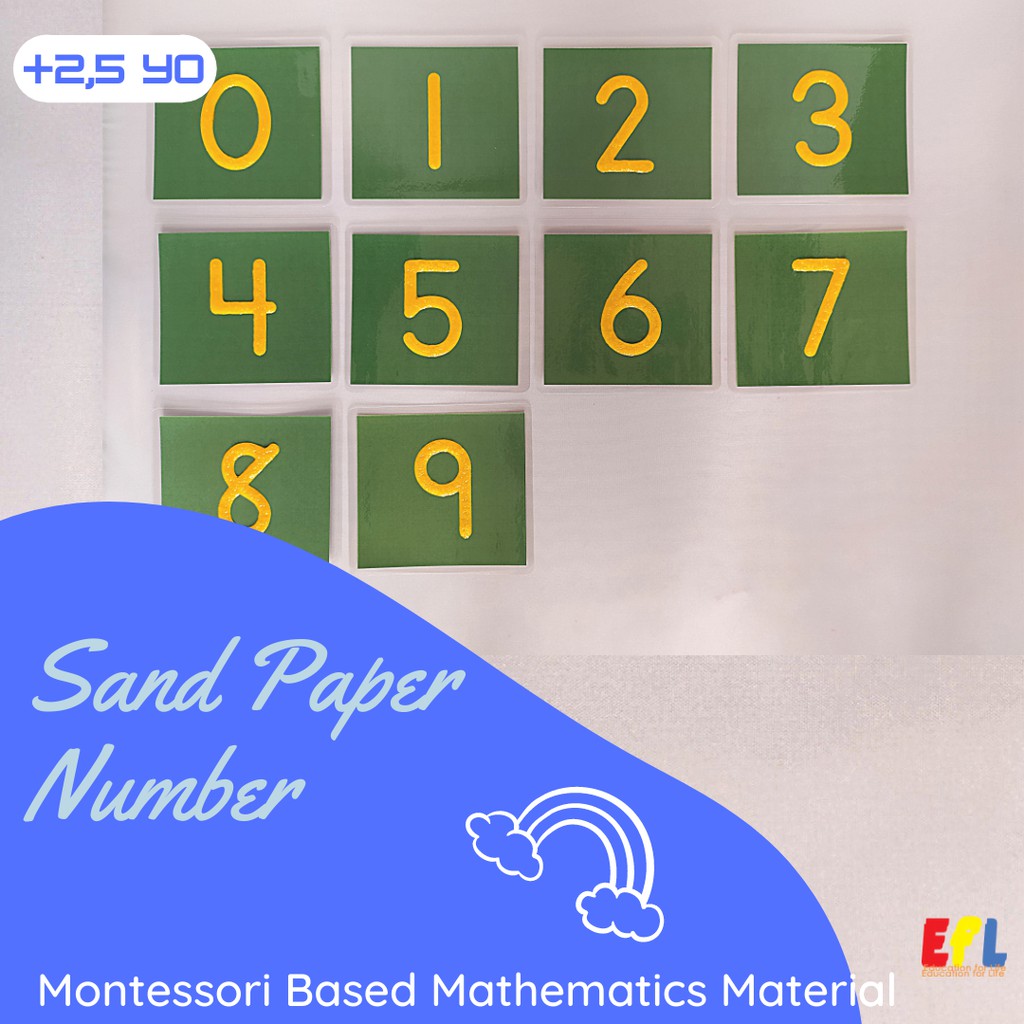 Giấy Nhám Hình Số Efl Theo Phương Pháp Montessori